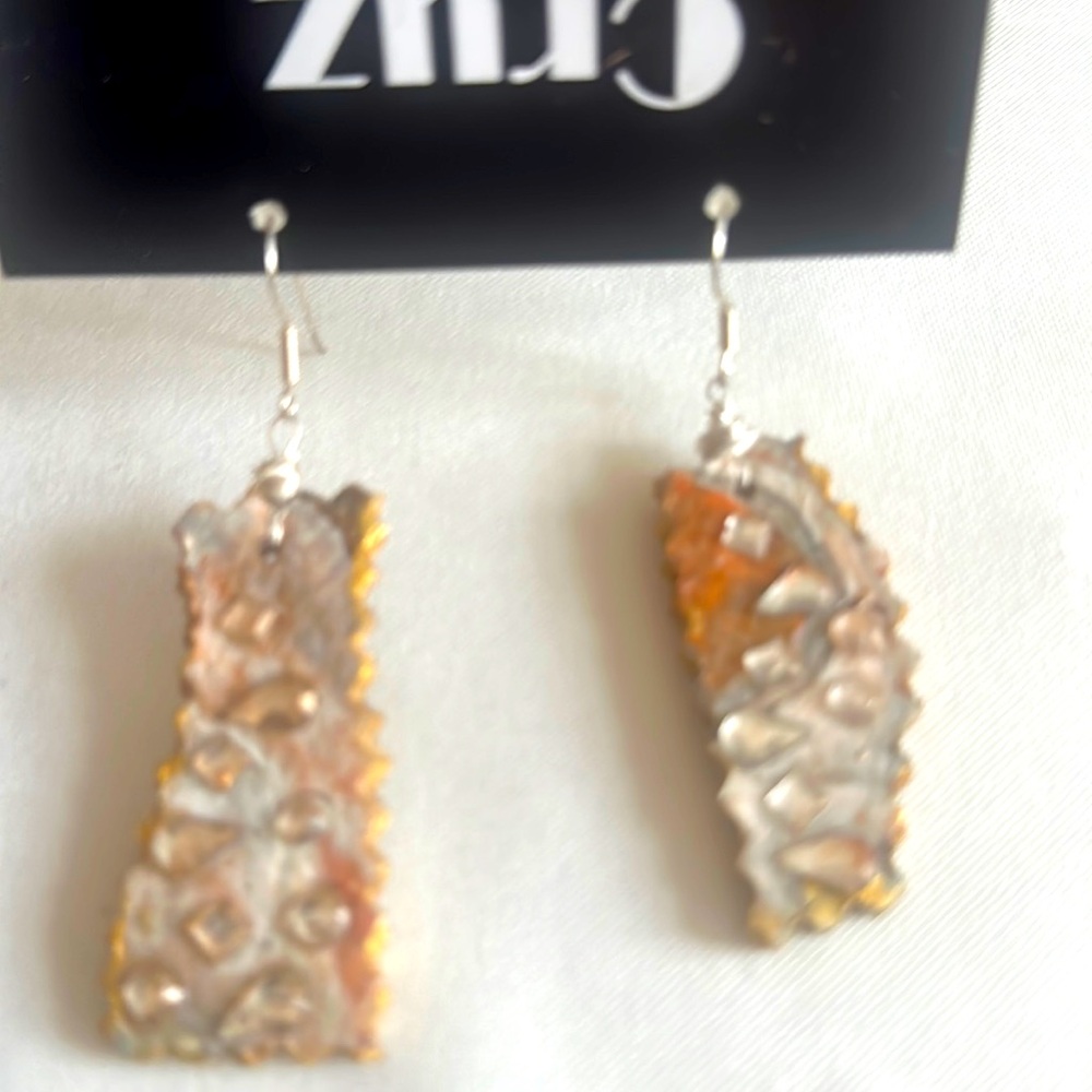 Handmade leather earrings
